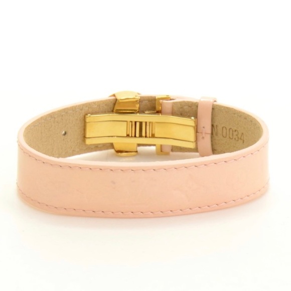 Louis Vuitton Pink Patent Leather Logo Bracelet - Picture 6 of 8